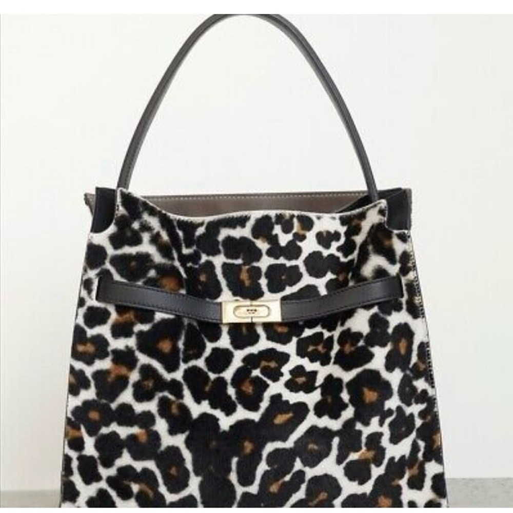 UNIQUE TORY BURCH~LEE RADZIWILL BAG IN LEOPARD SHEARLING